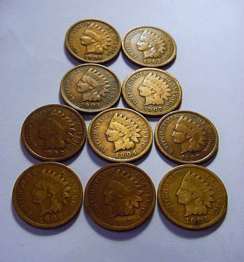 [10] INDIAN CENTS: [10] INDIAN CENTS