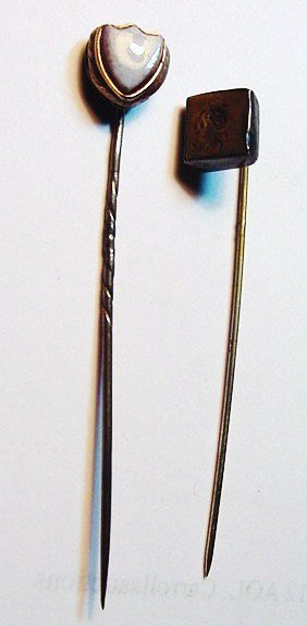 [2] ANTIQUE STICK PINS: [2] ANTIQUE STICK PINS
