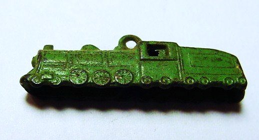 ANTIQUE MINIATURE TRAIN PENDANT: ANTIQUE MINIATURE TRAIN PENDANT