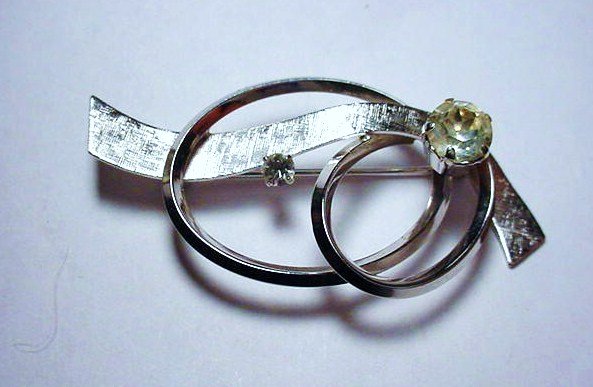 MODERNIST DESIGNER VAN DELL STERLING PIN: MODERNIST DESIGNER VAN DELL STERLING PIN
