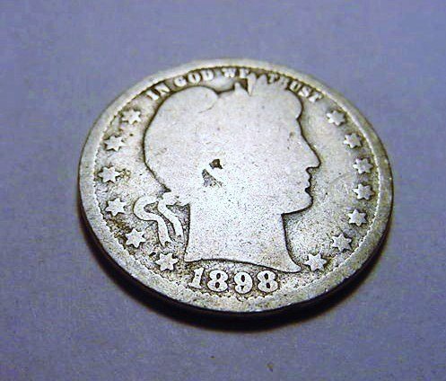 1898-O BARBER QUARTER: 1898-O BARBER QUARTER