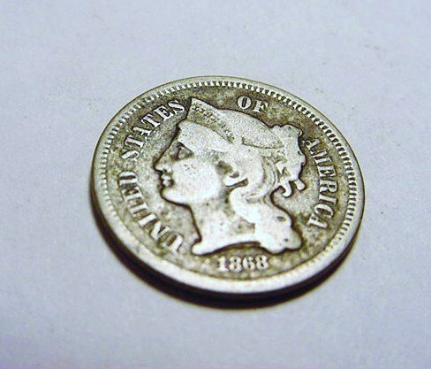 1868 3 CENT NICKEL: 1868 3 CENT NICKEL