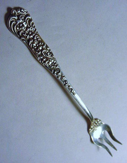 1888 BIGELOW, KENNARD & CO. STERLING FISH FORK: 1888 BIGELOW, KENNARD & CO. STERLING FISH FORK