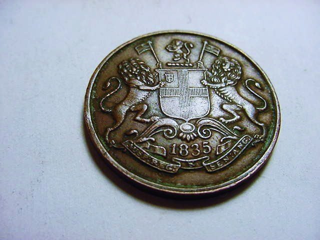 1835 EAST INDIA CO. 1/4 ANNA: 1835 EAST INDIA CO. 1/4 ANNA