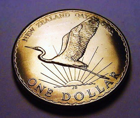 1974 NEW ZEALAND DOLLAR GEM B.U.: 1974 NEW ZEALAND DOLLAR GEM B.U.