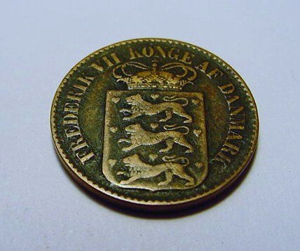 1860 DANISH WEST INDIES 1 CENT: 1860 DANISH WEST INDIES 1 CENT