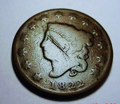1822 LARGE CENT: 1822 LARGE CENT