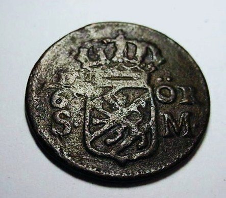 1718 SWEDEN 1/6 ORE: 1718 SWEDEN 1/6 ORE