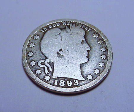 1893 BARBER QUARTER: 1893 BARBER QUARTER