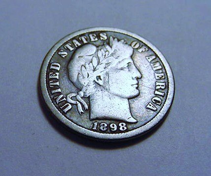 1898-O BARBER DIME: 1898-O BARBER DIME