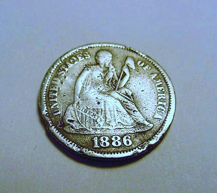 1886 SEATED DIME: 1886 SEATED DIME