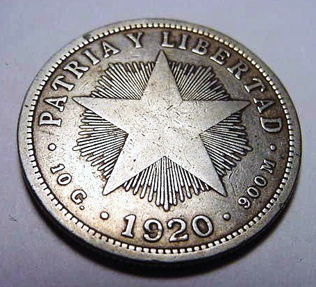 1920 CUBA 40 CENTAVOS: 1920 CUBA 40 CENTAVOS
