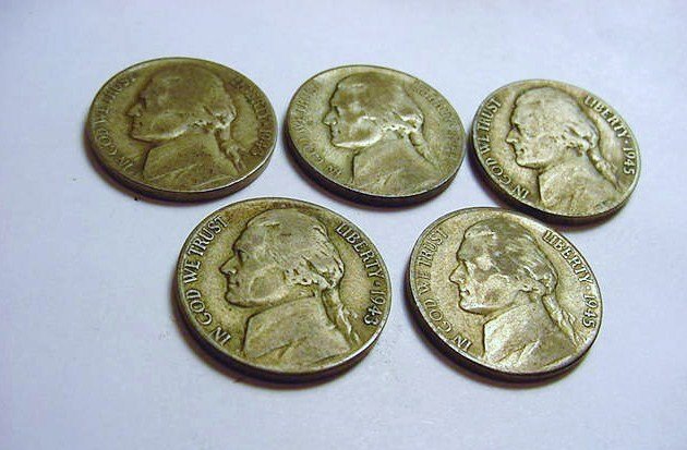 [5] WWII SILVER WARNICKELS: [5] WWII SILVER WARNICKELS