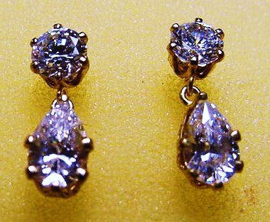 GOLD FILLED CZ EARRINGS: GOLD FILLED CZ EARRINGS