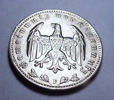 1934 F GERMANY 1 RM: 1934 F GERMANY 1 RM