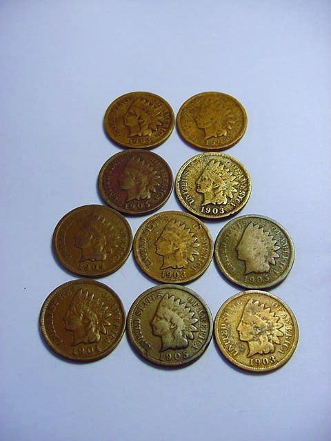 [10] INDIAN CENTS: [10] INDIAN CENTS