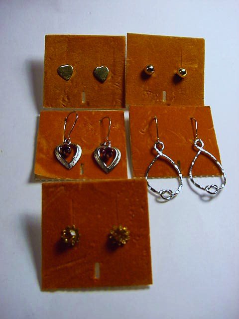 [5] PAIRS STERLING EARRINGS: [5] PAIRS STERLING EARRINGS