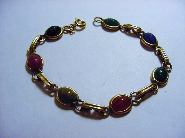 VINTAGE SCARAB BRACELET: VINTAGE SCARAB BRACELET