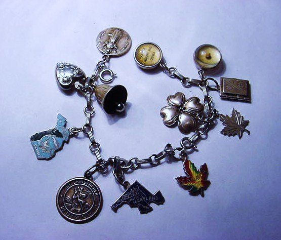 STERLING CHARM BRACELET: STERLING CHARM BRACELET