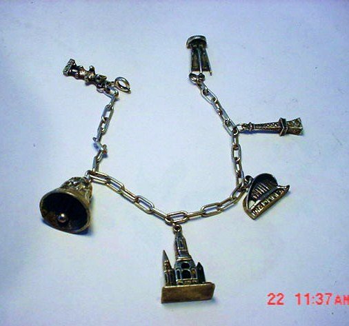STERLING CHARM BRACELET: STERLING CHARM BRACELET