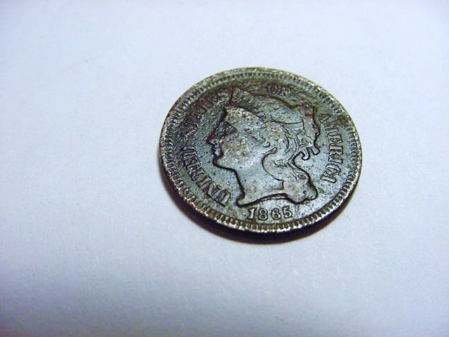 1865 3 CENT NICKEL: 1865 3 CENT NICKEL