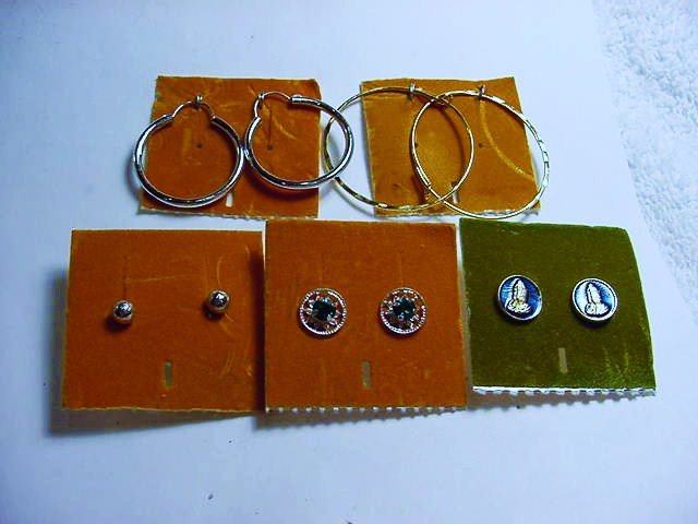 [5] PAIRS STERLING EARRINGS: [5] PAIRS STERLING EARRINGS