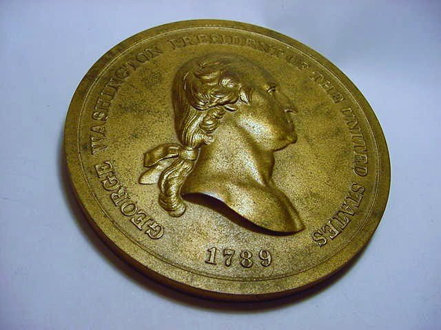 WASHINGTON INDIAN BRONZE PEACE MEDAL: WASHINGTON INDIAN BRONZE PEACE MEDAL