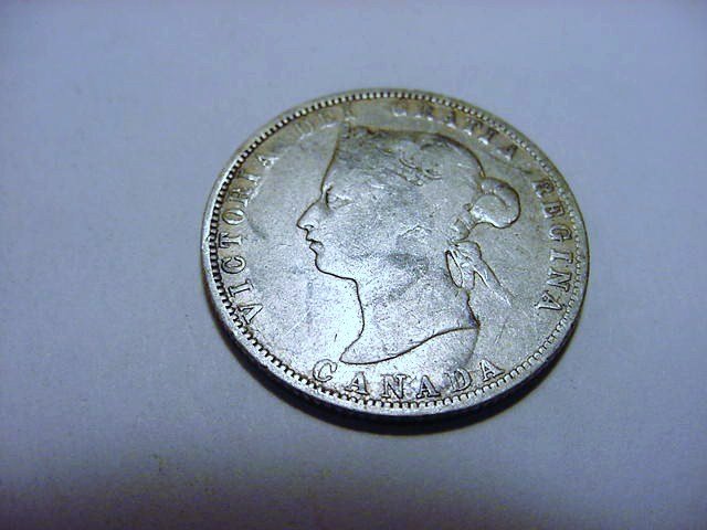 1874 H CANADA 25 CENTS: 1874 H CANADA 25 CENTS