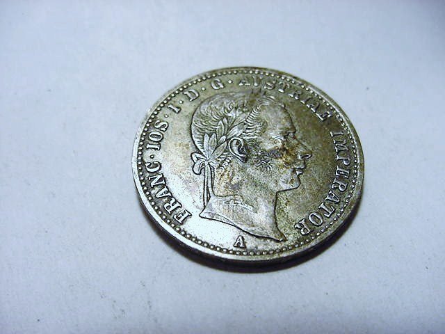 1858 AUSTRIA 1/4 FLORIN: 1858 AUSTRIA 1/4 FLORIN