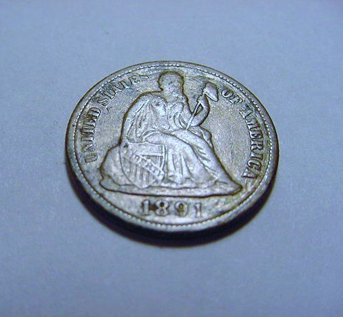 1891-S SEATED DIME: 1891-S SEATED DIME