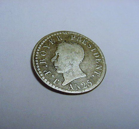 1828 HAITI 25 CENTIMES: 1828 HAITI 25 CENTIMES