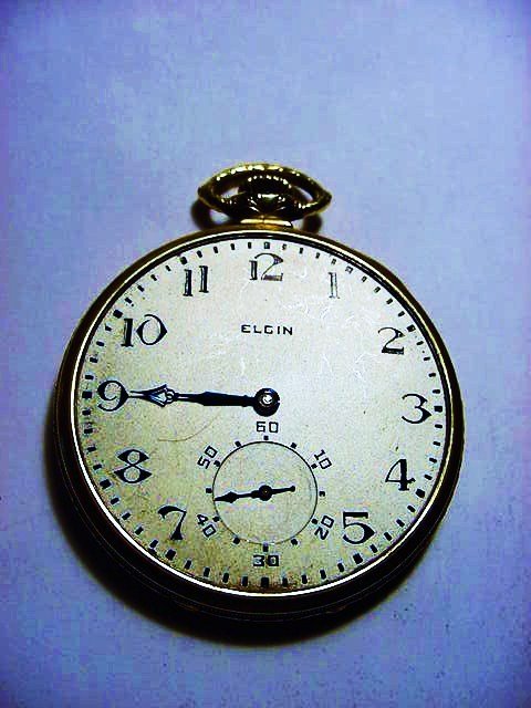 ELGIN STREAMLINE 14K GOLD FILLED POCKET WATCH WORKS NEE: ELGIN STREAMLINE 14K GOLD FILLED POCKET WATCH WORKS NEEDS GLAS & HAND