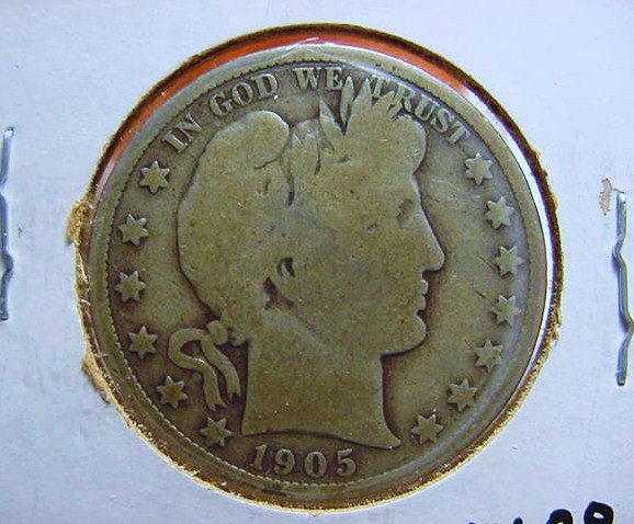 1905 BARBER HALF DOLLAR: 1905 BARBER HALF DOLLAR