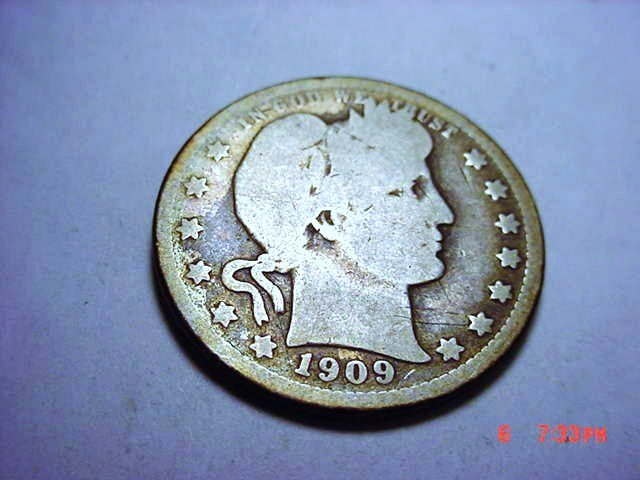 1909 BARBER QUARTER: 1909 BARBER QUARTER