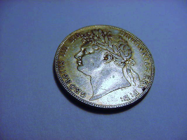 1820 BRITISH HALF CROWN: 1820 BRITISH HALF CROWN