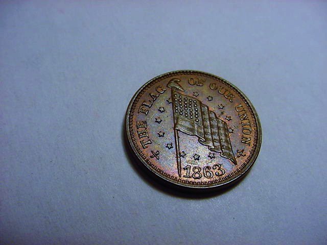 1863 DIX CIVIL WAR TOKEN UNC: 1863 DIX CIVIL WAR TOKEN UNC