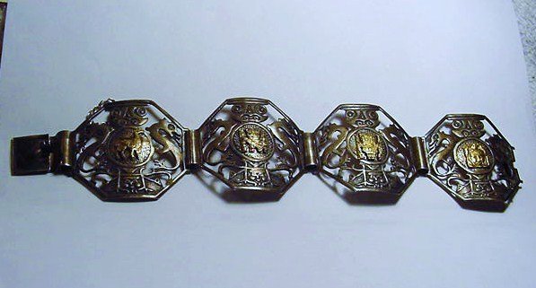 PERU STERLING 18K GOLD BRACELET