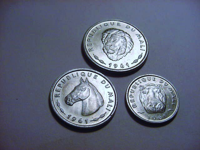 1961 MALI COIN SET B.U.: 1961 MALI COIN SET B.U.