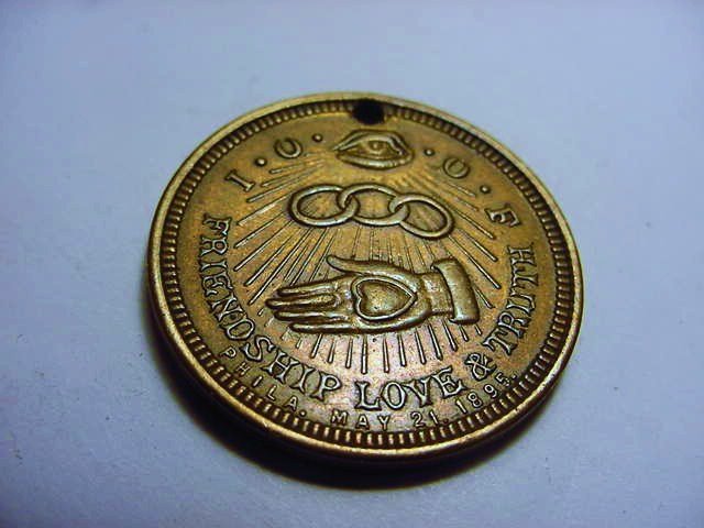 1895 ODD FELLOWS MEDAL: 1895 ODD FELLOWS MEDAL