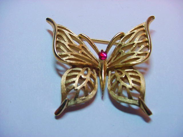TRIFARI BUTTERFLY PIN: TRIFARI BUTTERFLY PIN