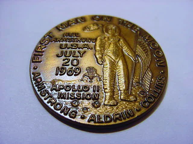 1969 APOLLO 11 MEDAL UNC: 1969 APOLLO 11 MEDAL UNC