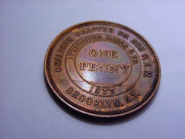 BROOKLYN, NY MASONIC CHAPTER PENNY: BROOKLYN, NY MASONIC CHAPTER PENNY