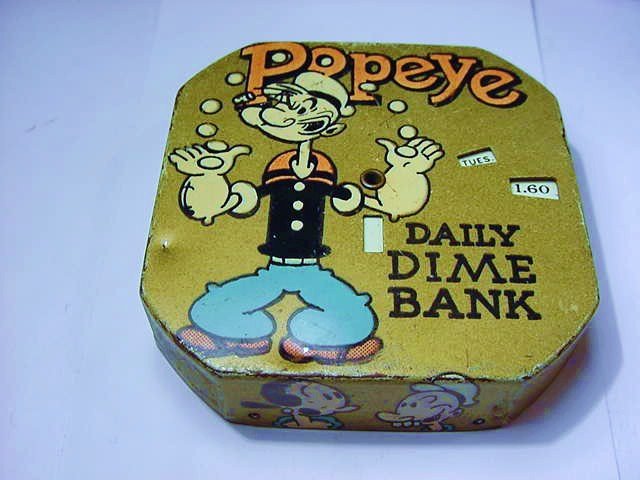 1956 POPEYE BANK: 1956 POPEYE BANK