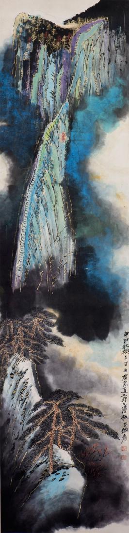 A CHINESE SCROLL PAINTING, AFTER ZHANG DAQIAN (1 of 5)