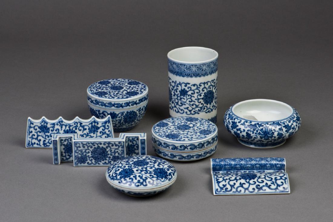 8 PIECES OF A PORCELAIN STUDY SET (1 of 4)