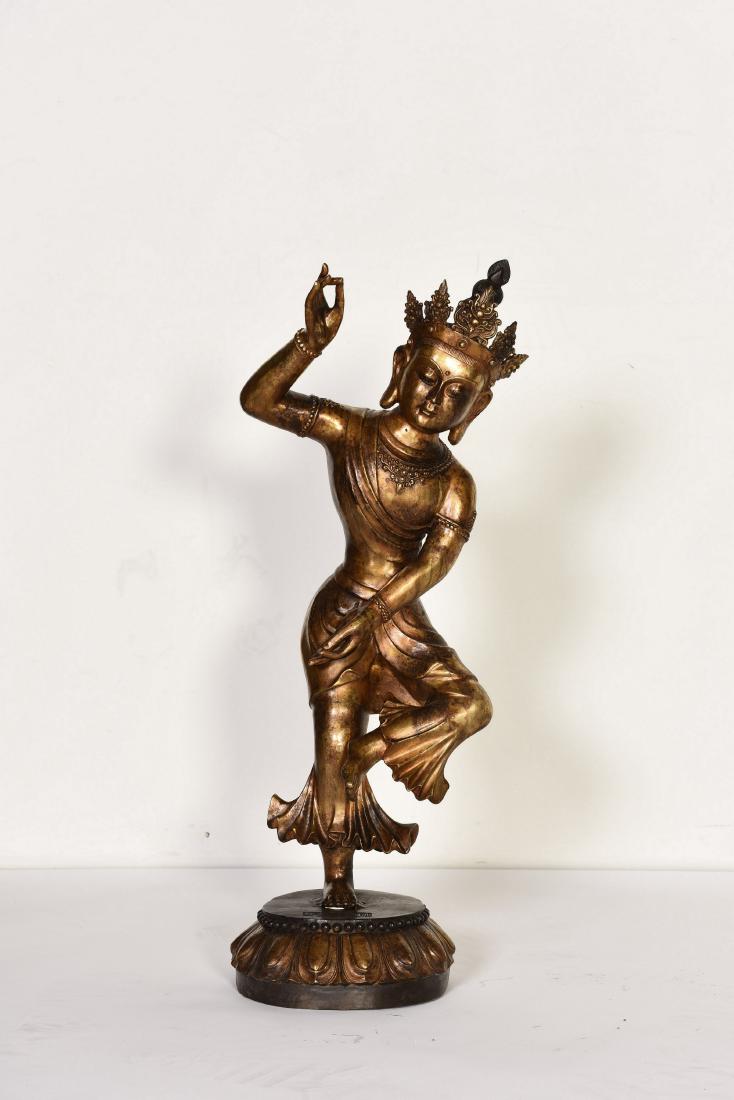 A GILT-BRONZE BUDDHA (1 of 4)