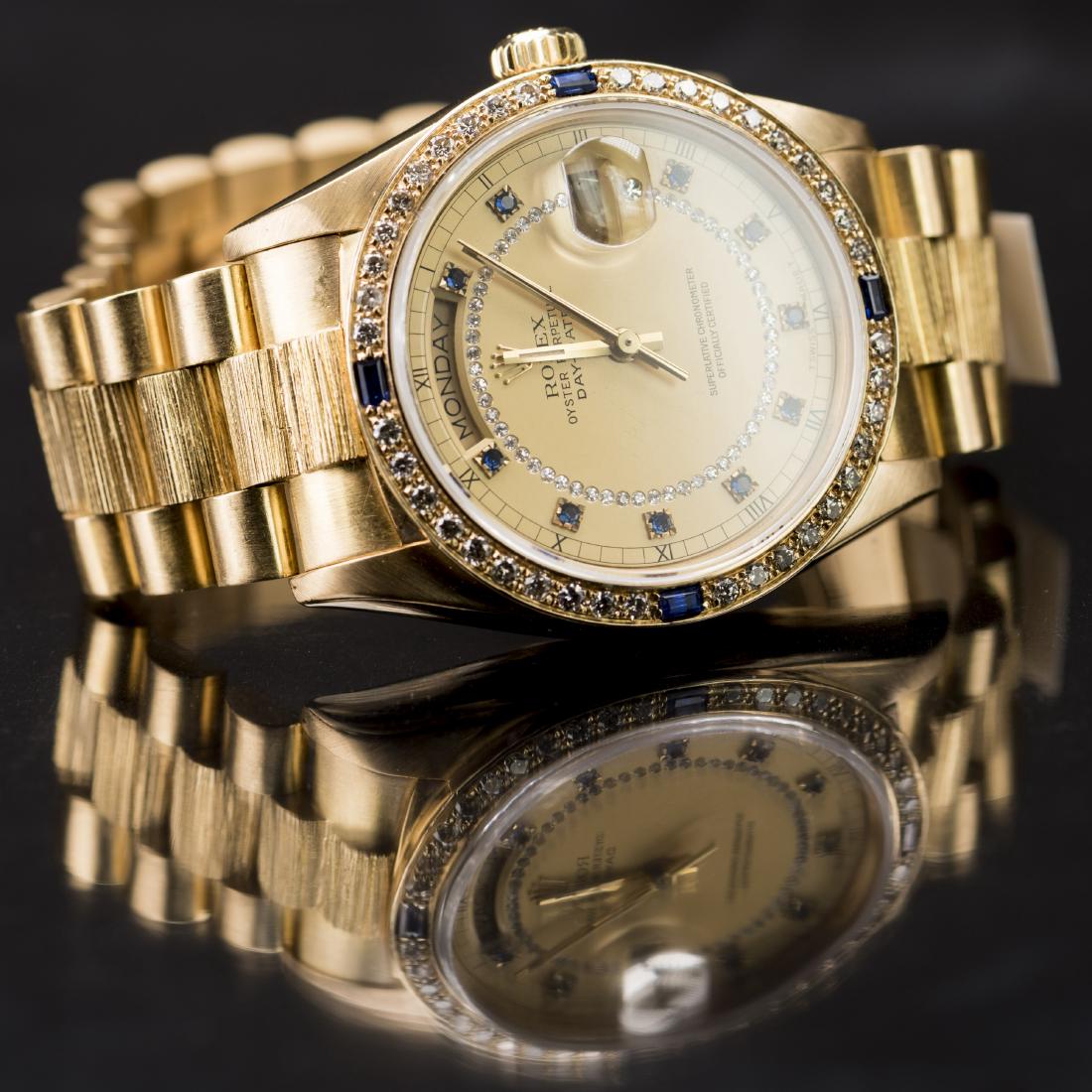 A ROLEX 18K YELLOW GOLD WATCH (1 of 2)