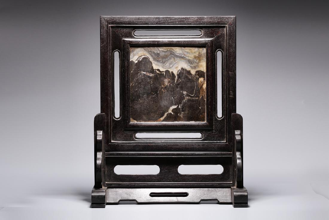 A CHINESE HONGMU TABLE SCREEN (1 of 9)