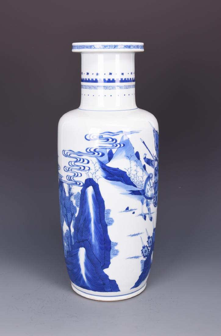 A BLUE AND WHITE 'FIGURE' VASE, QING DYNASTY (1 of 12)