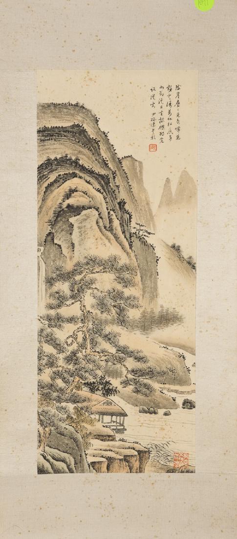 A CHINESE  PAINTING OF LANDSCAPE (1 of 3)